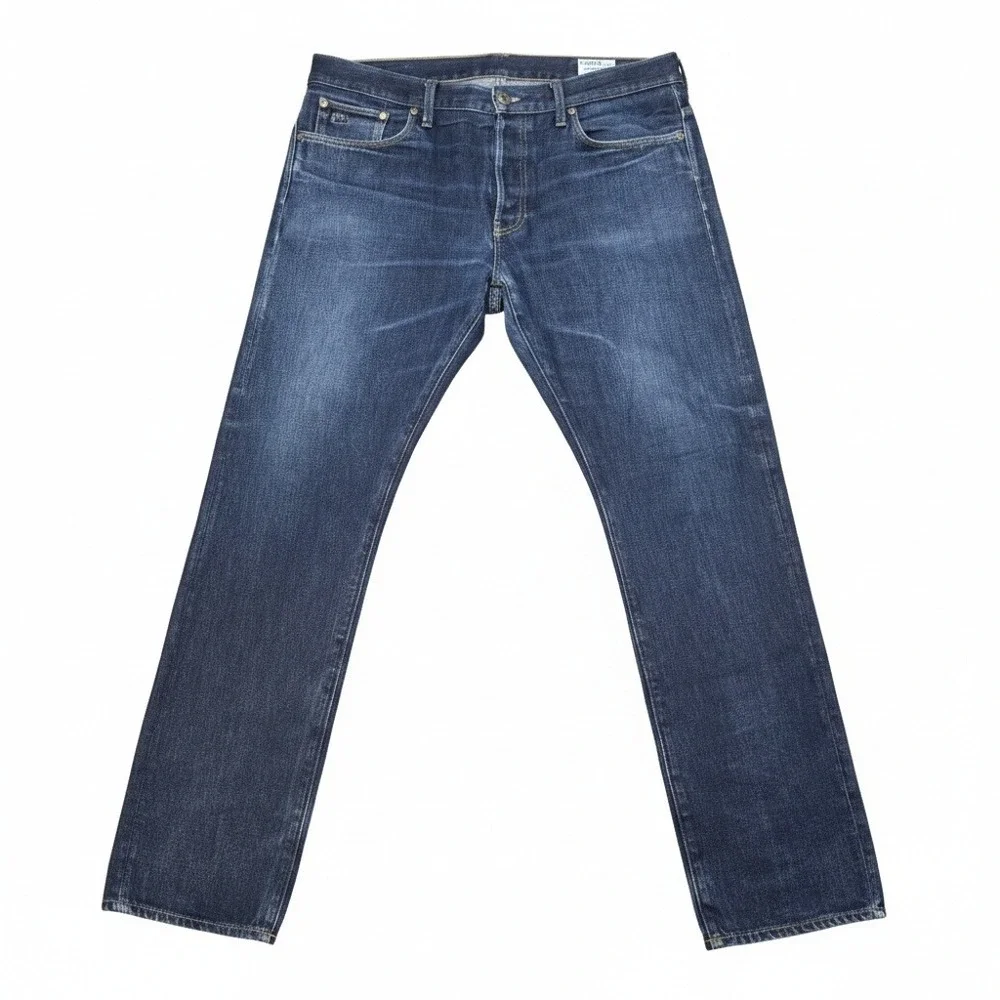 G-Star Raw 3301 Straight Leg Jeans Men's 38x34‎ Dark Wash Blue Denim Raw 1004516